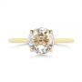 14k Yellow Gold Solitaire Rose Cut Diamond Engagement Ring - Top View -  105186 - Thumbnail