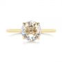 14k Yellow Gold Solitaire Rose Cut Diamond Engagement Ring - Top View -  105186 - Thumbnail