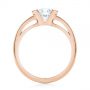 14k Rose Gold 14k Rose Gold Solitaire Semi-bezel Diamond Engagement Ring - Front View -  104583 - Thumbnail