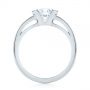  Platinum Solitaire Semi-bezel Diamond Engagement Ring - Front View -  104583 - Thumbnail