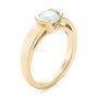18k Yellow Gold 18k Yellow Gold Solitaire Semi-bezel Diamond Engagement Ring - Three-Quarter View -  104583 - Thumbnail