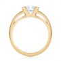 18k Yellow Gold 18k Yellow Gold Solitaire Semi-bezel Diamond Engagement Ring - Front View -  104583 - Thumbnail