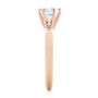 18k Rose Gold 18k Rose Gold Solitaire Six Prong Engagement Ring - Side View -  104096 - Thumbnail