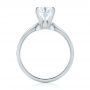 14k White Gold Solitaire Six Prong Engagement Ring - Front View -  104096 - Thumbnail