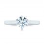 18k White Gold 18k White Gold Solitaire Six Prong Engagement Ring - Top View -  104096 - Thumbnail