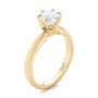 18k Yellow Gold 18k Yellow Gold Solitaire Six Prong Engagement Ring - Three-Quarter View -  104096 - Thumbnail