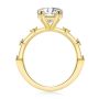 14k Yellow Gold Spaced Accent Diamond Engagement Ring - Front View -  108145 - Thumbnail