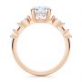 14k Rose Gold 14k Rose Gold Spaced Accents Oval Engagement Ring - Front View -  107296 - Thumbnail