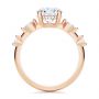 18k Rose Gold 18k Rose Gold Spaced Accents Oval Engagement Ring - Front View -  107296 - Thumbnail