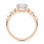 18k Rose Gold 18k Rose Gold Spaced Accents Oval Engagement Ring - Front View -  107296 - Thumbnail