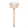 18k Rose Gold 18k Rose Gold Spaced Accents Oval Engagement Ring - Side View -  107296 - Thumbnail