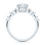 14k White Gold 14k White Gold Spaced Accents Oval Engagement Ring - Front View -  107296 - Thumbnail