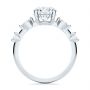 18k White Gold 18k White Gold Spaced Accents Oval Engagement Ring - Front View -  107296 - Thumbnail