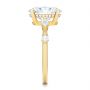 14k Yellow Gold Spaced Accents Oval Engagement Ring - Side View -  107296 - Thumbnail