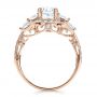 18k Rose Gold 18k Rose Gold Split Shank Baguette Diamond Engagement Ring - Vanna K - Front View -  100071 - Thumbnail