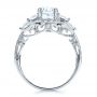  Platinum Split Shank Baguette Diamond Engagement Ring - Vanna K - Front View -  100071 - Thumbnail
