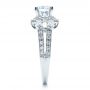 18k White Gold 18k White Gold Split Shank Baguette Diamond Engagement Ring - Vanna K - Side View -  100071 - Thumbnail