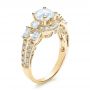 18k Yellow Gold 18k Yellow Gold Split Shank Baguette Diamond Engagement Ring - Vanna K - Three-Quarter View -  100071 - Thumbnail
