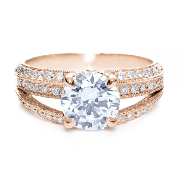 18k Rose Gold Split Shank Diamond Engagement Ring - Parade #172 ...