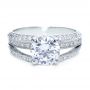 14k White Gold 14k White Gold Split Shank Diamond Engagement Ring - Parade - Flat View -  172 - Thumbnail