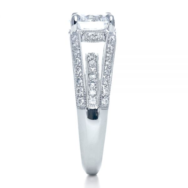  Platinum Platinum Split Shank Diamond Engagement Ring - Parade - Side View -  172