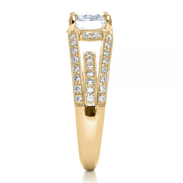 18k Yellow Gold 18k Yellow Gold Split Shank Diamond Engagement Ring - Parade - Side View -  172