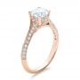 18k Rose Gold 18k Rose Gold Split Shank Diamond Engagement Ring - Three-Quarter View -  100396 - Thumbnail