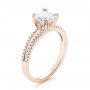 14k Rose Gold 14k Rose Gold Split Shank Diamond Engagement Ring - Three-Quarter View -  103076 - Thumbnail