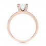 18k Rose Gold 18k Rose Gold Split Shank Diamond Engagement Ring - Front View -  103076 - Thumbnail