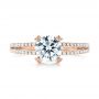 14k Rose Gold 14k Rose Gold Split Shank Diamond Engagement Ring - Top View -  103076 - Thumbnail