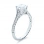 18k White Gold 18k White Gold Split Shank Diamond Engagement Ring - Three-Quarter View -  100396 - Thumbnail