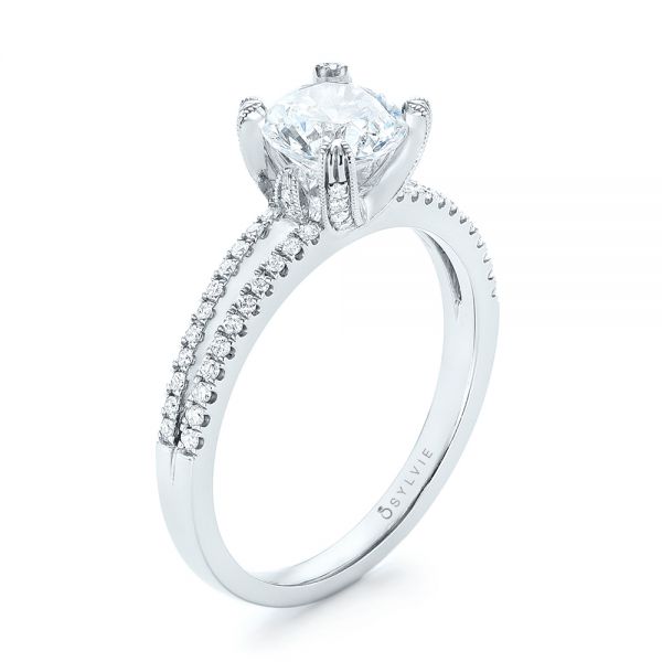Split Shank Diamond Engagement Ring - Image