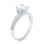 18k White Gold Split Shank Diamond Engagement Ring - Three-Quarter View -  103076 - Thumbnail