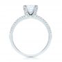 18k White Gold Split Shank Diamond Engagement Ring - Front View -  103076 - Thumbnail