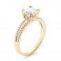 18k Yellow Gold 18k Yellow Gold Split Shank Diamond Engagement Ring - Three-Quarter View -  103076 - Thumbnail