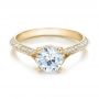 14k Yellow Gold 14k Yellow Gold Split Shank Diamond Engagement Ring - Flat View -  100396 - Thumbnail