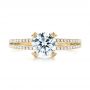 18k Yellow Gold 18k Yellow Gold Split Shank Diamond Engagement Ring - Top View -  103076 - Thumbnail