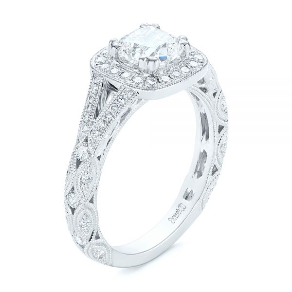 Split Shank Diamond Halo Engagement Ring - reference design