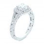 14k White Gold 14k White Gold Split Shank Diamond Halo Engagement Ring - Three-Quarter View -  104984 - Thumbnail