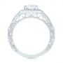 18k White Gold 18k White Gold Split Shank Diamond Halo Engagement Ring - Front View -  104984 - Thumbnail