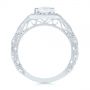 18k White Gold 18k White Gold Split Shank Diamond Halo Engagement Ring - Front View -  104984 - Thumbnail
