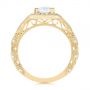 18k Yellow Gold 18k Yellow Gold Split Shank Diamond Halo Engagement Ring - Front View -  104984 - Thumbnail