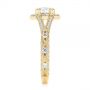14k Yellow Gold 14k Yellow Gold Split Shank Diamond Halo Engagement Ring - Side View -  104984 - Thumbnail