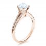 14k Rose Gold 14k Rose Gold Split Shank Engagement Ring - Vanna K - Three-Quarter View -  100090 - Thumbnail