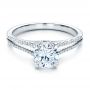 14k White Gold 14k White Gold Split Shank Engagement Ring - Vanna K - Flat View -  100090 - Thumbnail