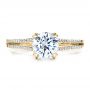 14k Yellow Gold 14k Yellow Gold Split Shank Engagement Ring - Vanna K - Top View -  100090 - Thumbnail