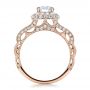 14k Rose Gold 14k Rose Gold Split Shank Halo Engagement Ring - Vanna K - Front View -  100074 - Thumbnail