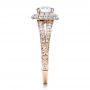 14k Rose Gold 14k Rose Gold Split Shank Halo Engagement Ring - Vanna K - Side View -  100074 - Thumbnail