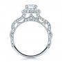 18k White Gold Split Shank Halo Engagement Ring - Vanna K - Front View -  100074 - Thumbnail