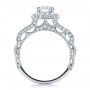 14k White Gold 14k White Gold Split Shank Halo Engagement Ring - Vanna K - Front View -  100074 - Thumbnail